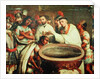 First Baptism of the Indians by the Dominicans by Mexican School