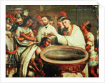 First Baptism of the Indians by the Dominicans by Mexican School