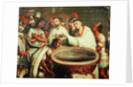 First Baptism of the Indians by the Dominicans by Mexican School
