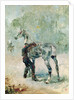 Artilleryman Saddling his Horse, 1879 by Henri de Toulouse-Lautrec