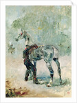 Artilleryman Saddling his Horse, 1879 by Henri de Toulouse-Lautrec