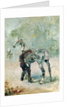 Artilleryman Saddling his Horse, 1879 by Henri de Toulouse-Lautrec