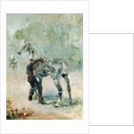Artilleryman Saddling his Horse, 1879 by Henri de Toulouse-Lautrec