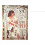 Sennefer seated with his wife, Meryt by Egyptian 18th Dynasty