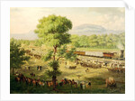 Railway in the Valley of Mexico, 1869 by Luiz Coto