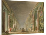 The Grand Gallery of the Louvre between 1801 and 1805 by Hubert Robert