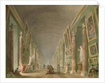 The Grand Gallery of the Louvre between 1801 and 1805 by Hubert Robert