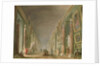 The Grand Gallery of the Louvre between 1801 and 1805 by Hubert Robert
