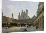 The Cloister of Mont Saint-Michel by Emmanuel Lansyer