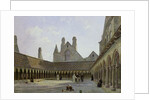 The Cloister of Mont Saint-Michel by Emmanuel Lansyer