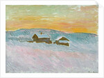 Norwegian Landscape, Blue Houses, 1895 by Claude Monet
