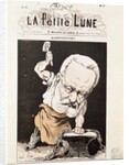 Caricature of Victor Hugo from the front cover of 'La Petite Lune', February 1879 by Andre Gill