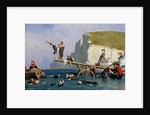 Bathing at Etretat by Eugene Modeste Edmond Lepoittevin