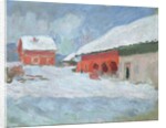 Norway, Red Houses at Bjornegaard, 1895 by Claude Monet