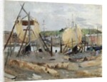 Boat building, 1874 by Berthe Morisot