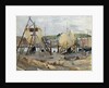 Boat building, 1874 by Berthe Morisot