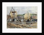 Boat building, 1874 by Berthe Morisot