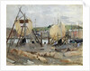 Boat building, 1874 by Berthe Morisot