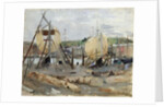 Boat building, 1874 by Berthe Morisot