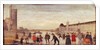 Skaters on the Seine in 1608 by Flemish School