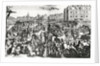 The Congestion in Paris, Pont Neuf from the Rue Dauphine by Nicolas Guerard