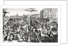 The Congestion in Paris, Pont Neuf from the Rue Dauphine by Nicolas Guerard