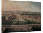 View of Place Dauphine and the Seine by French School