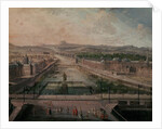 View of Place Dauphine and the Seine by French School