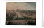 View of Place Dauphine and the Seine by French School