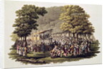Camp Meeting of the Methodists in North America by Jacques (after) Milbert