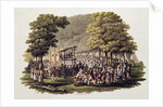 Camp Meeting of the Methodists in North America by Jacques (after) Milbert
