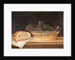 Basket of Glasses and a Meat Pie, before 1630 by Sebastian Stoskopff
