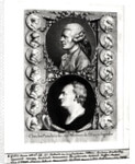 Portraits of the Encyclopaedists Jean Le Rond d'Alembert and Denis Diderot 1751-72 by French School