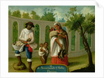 An Arvarrasado and Barsino Indian Couple with their Children by Mexican School