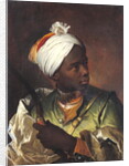 Portrait of a black man holding a bow, c.1697 by Hyacinthe Francois Rigaud