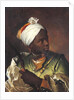 Portrait of a black man holding a bow, c.1697 by Hyacinthe Francois Rigaud