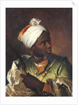 Portrait of a black man holding a bow, c.1697 by Hyacinthe Francois Rigaud