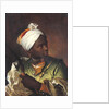 Portrait of a black man holding a bow, c.1697 by Hyacinthe Francois Rigaud