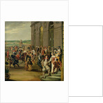 Louis XIV in Front of the Grotto of Thetis at Versailles, 1675 by French School