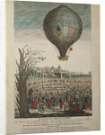 Hot-Air Balloon Experiment by the Montgolfier Brothers and Francois Pilatre de Rozier at Lyon, 19th January 1784 by French School
