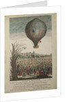 Hot-Air Balloon Experiment by the Montgolfier Brothers and Francois Pilatre de Rozier at Lyon, 19th January 1784 by French School