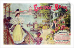 Poster advertising the spa resort of Enghien-les-Bains by French School