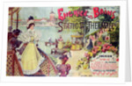 Poster advertising the spa resort of Enghien-les-Bains by French School