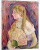 Young Girl with a Fan, 1893 by Berthe Morisot