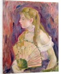 Young Girl with a Fan, 1893 by Berthe Morisot