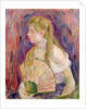 Young Girl with a Fan, 1893 by Berthe Morisot