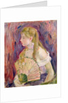 Young Girl with a Fan, 1893 by Berthe Morisot
