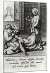 St. Catherine Exorcising a Demon from a Possessed Woman by French School
