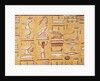 Hieroglyphics by Egyptian 19th Dynasty