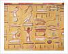 Hieroglyphics by Egyptian 19th Dynasty